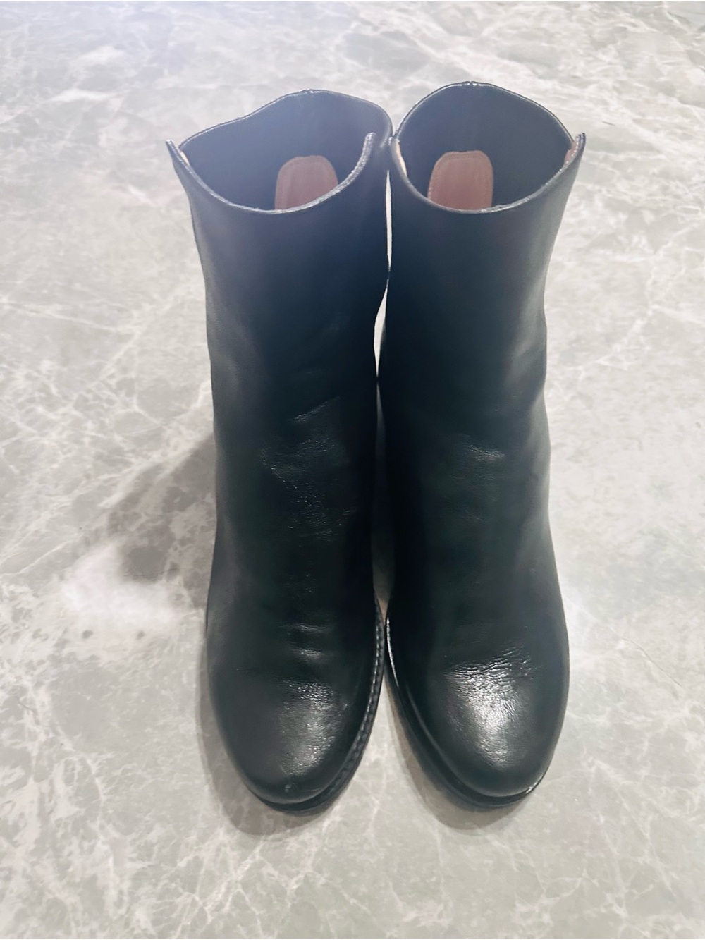 Stuart Weitzman Women's Leather Pull-On Ankle Boots Black Size 8.5